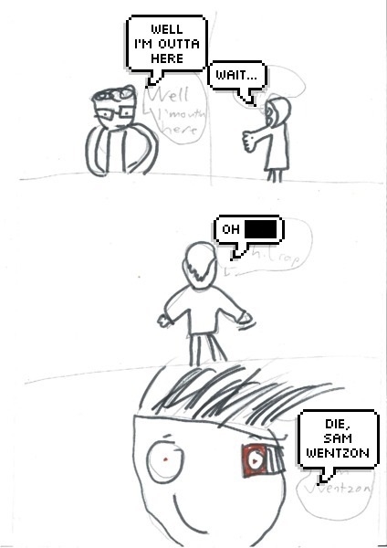 Chapter Three:Sam Wentzon has got in a fight(And met some weirdos)Page Four