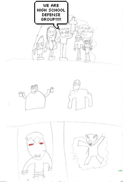 Chapter Five:Sam wentzon and a girl with blue hair (And the weirdos again!)? Page Five