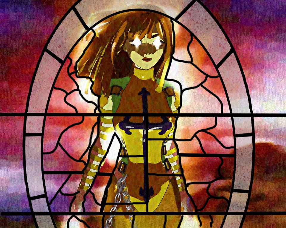 goddess: Stain glass