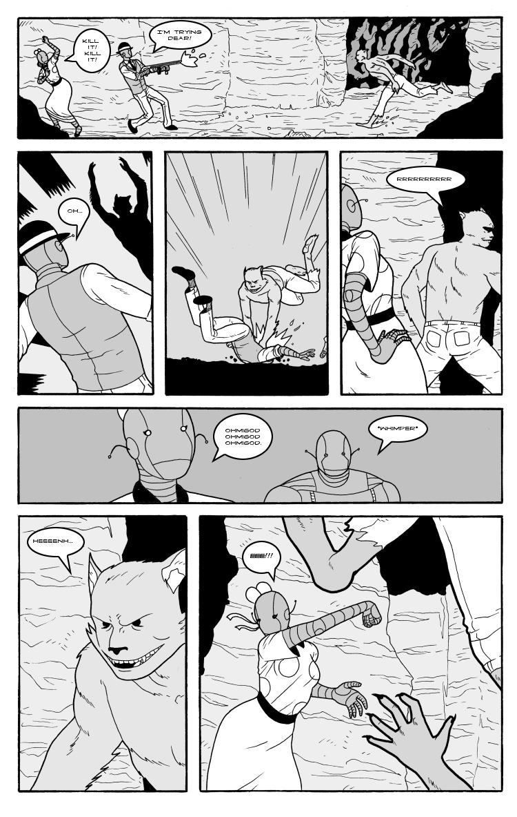 The Hauntbots VS the Werewolf of Ghost Creek pt 2 pg 2