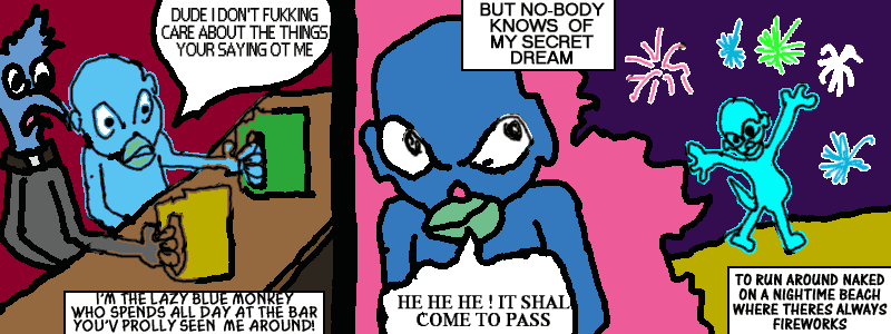 LAZY BLUE MONKEY 1