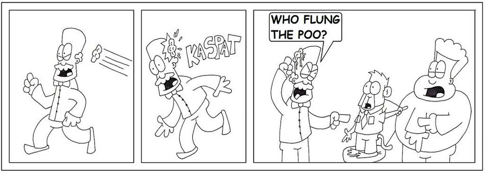 Who flung the poo?