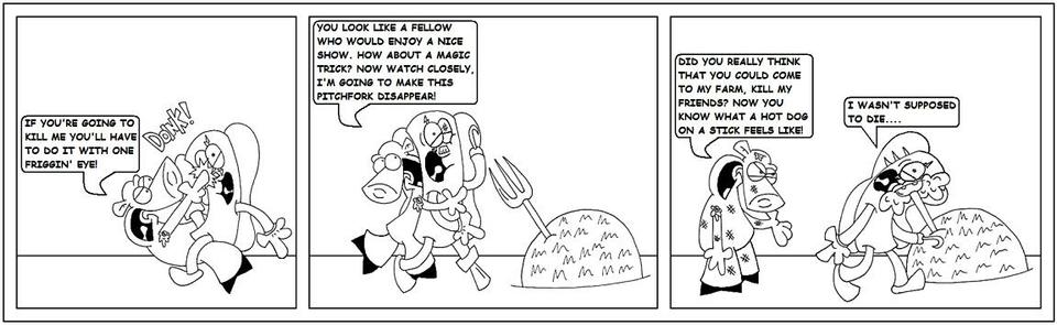 Die hot dog guy die!