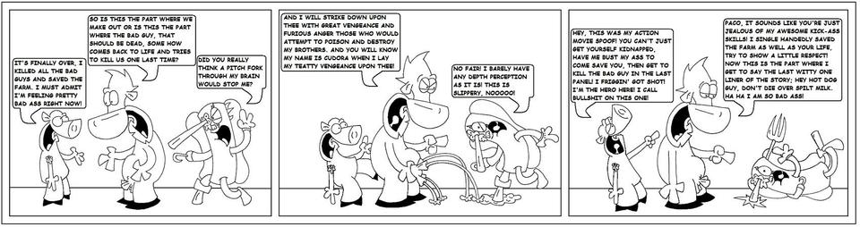 Cliche bad guy comes back at the very end comic