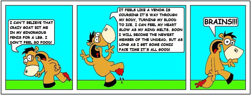 One legged horse zombie