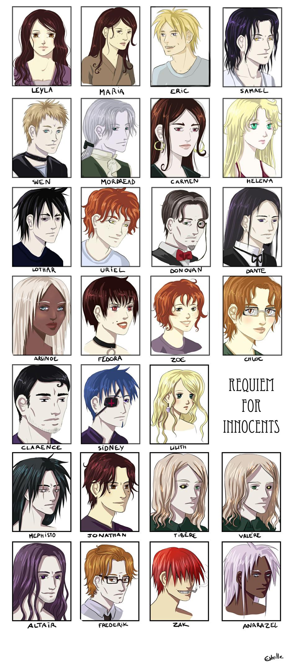 requiem for innocents characters