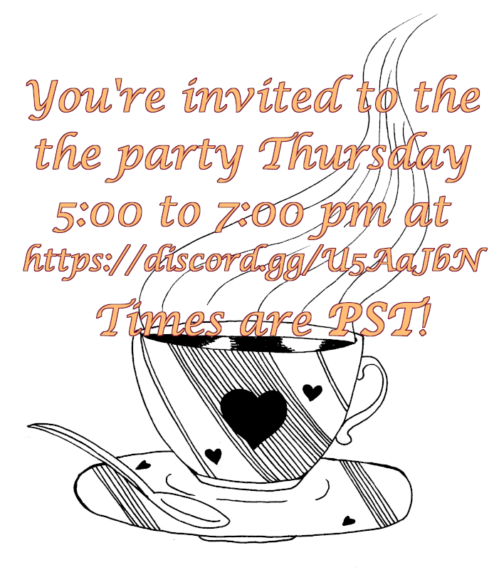 Comic Tea Party Invite