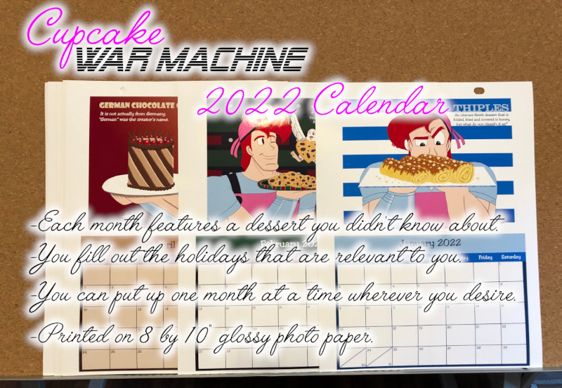 Cupcake War Machine 2022 Calendar