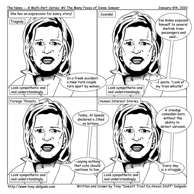 The News -- A Multi-Part Series: #1 The Many Faces of Diane Sawyer