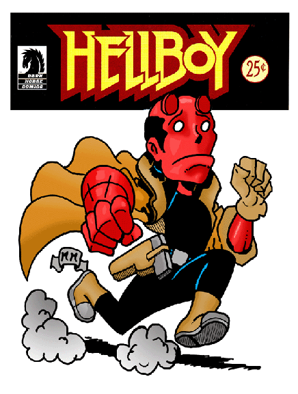 www.Michael-McClain.com pin-up art works hellboy color