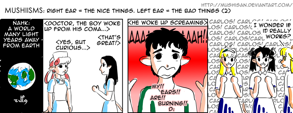 58) Right ear = the nice things. Left ear = the bad things (2)