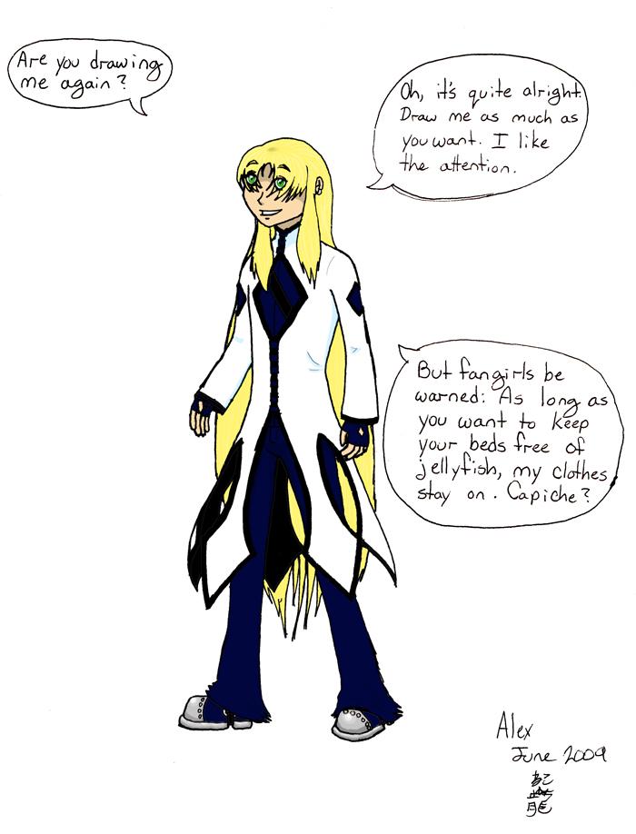 character design: Alex "Is he really that vain?"