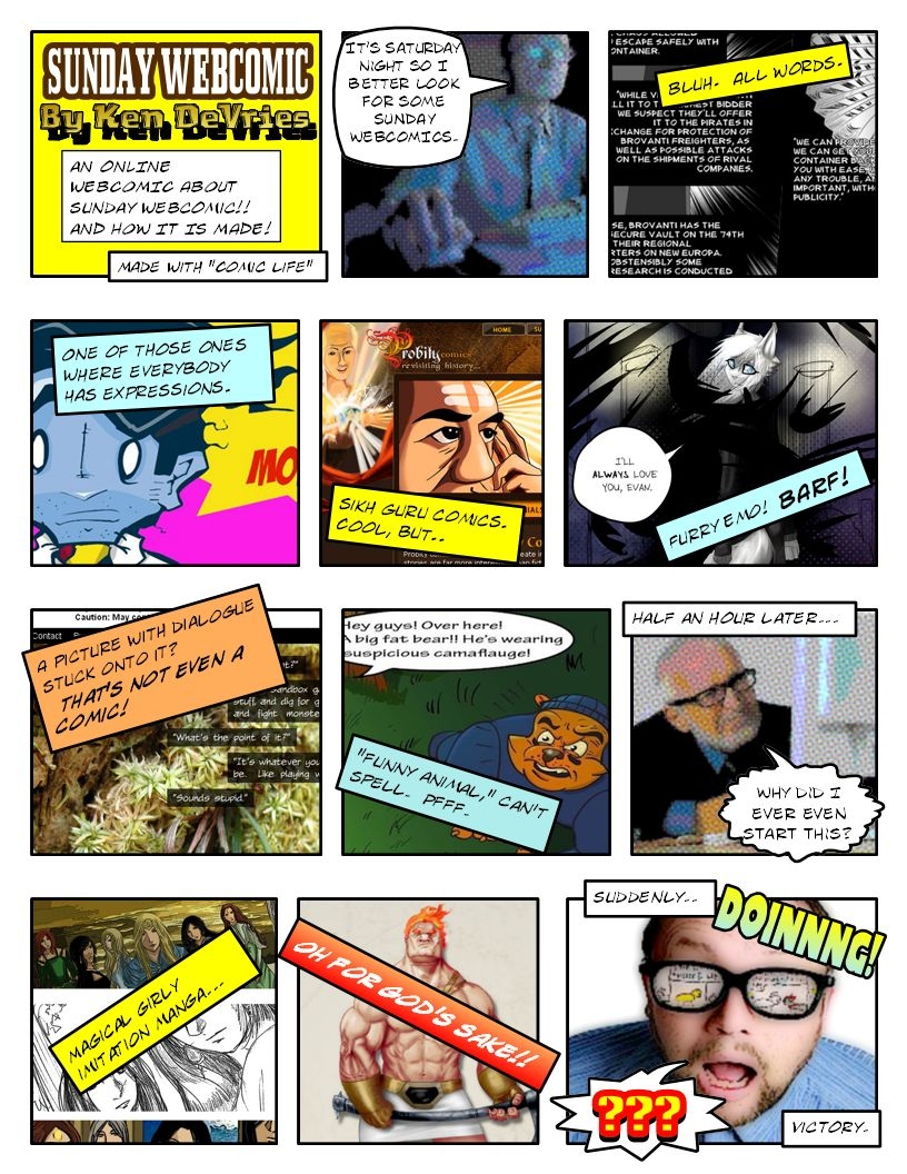 SUNDAY WEBCOMIC, an online webcomic about SUNDAY WEBCOMIC