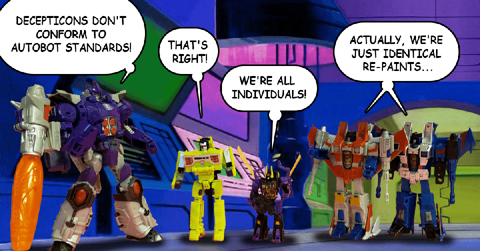 The spirit of Monty Python is alive and well in the Decepticon ranks...