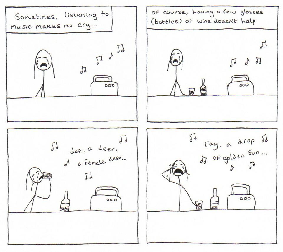 Listening to music