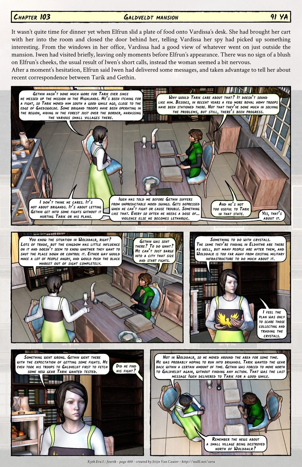 Chapter 103 : Galdveldt mansion (91 YA)