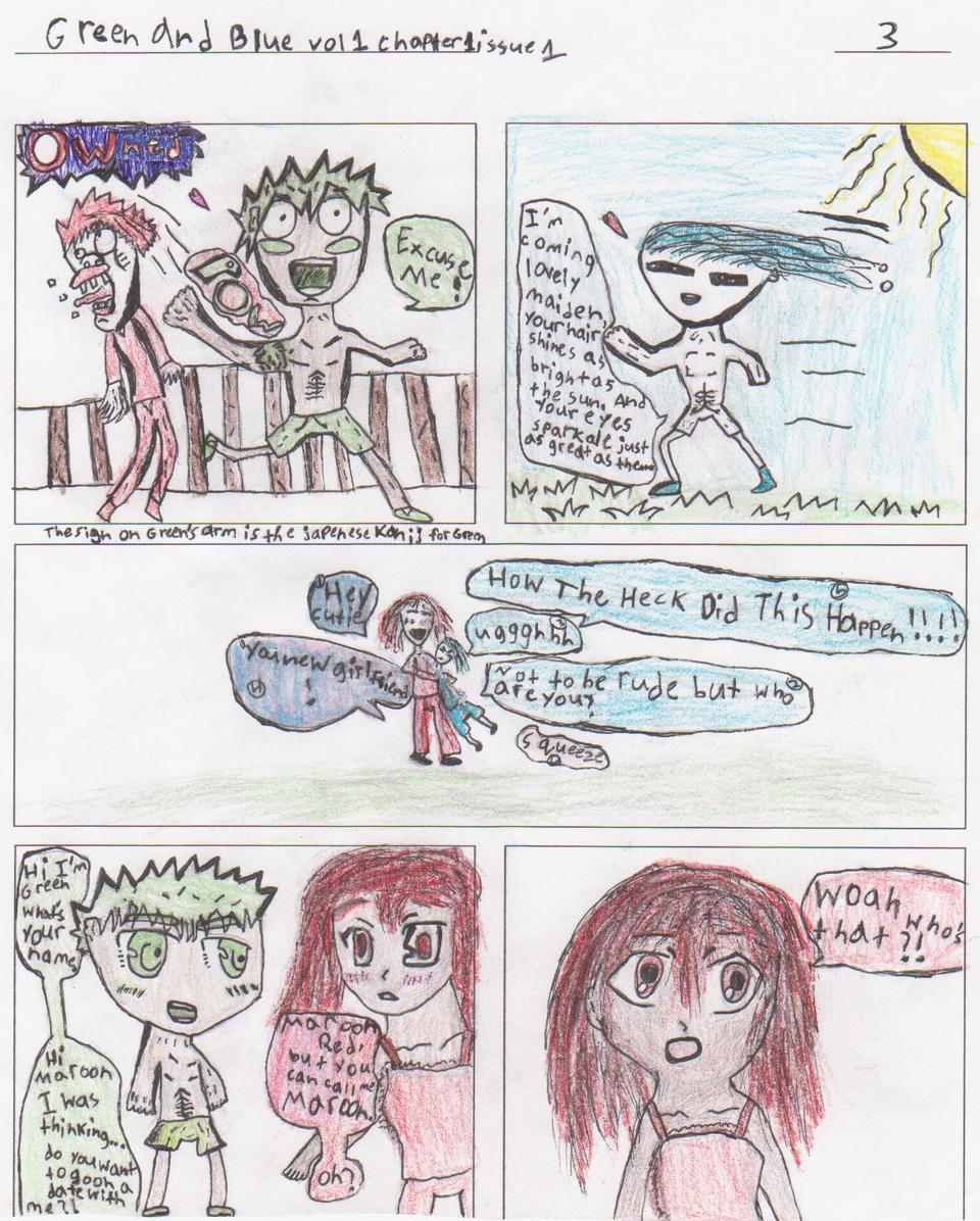 Green and Blue vol 1 chapter 1 issue 1 page 3