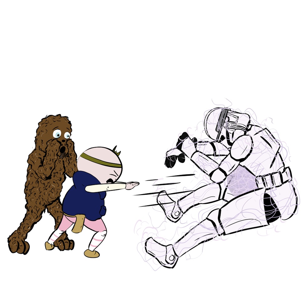 When Tildie Met Chewie - Roughs and Process Sketches