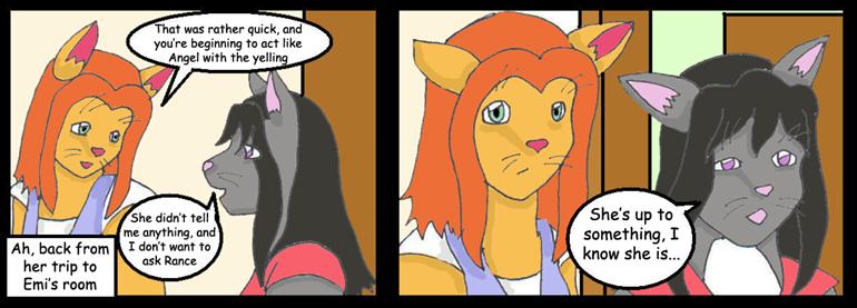 Lady Is Suspicious... Comic 11-Mel Explains Angel's Past