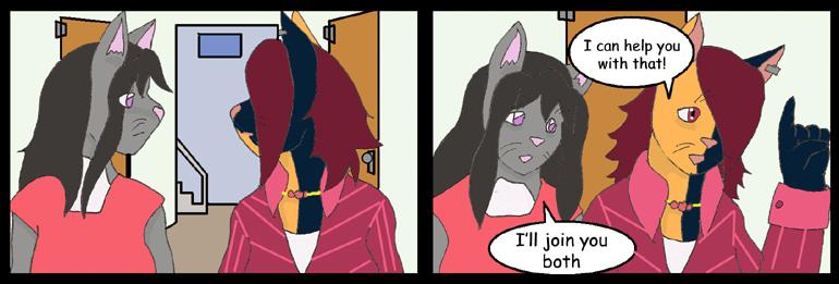 Lady and Artemis Exchange Glances