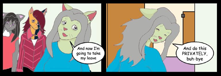 Taking Her Leave, Buh  Bye!