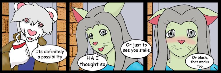 Smiling and Blushing