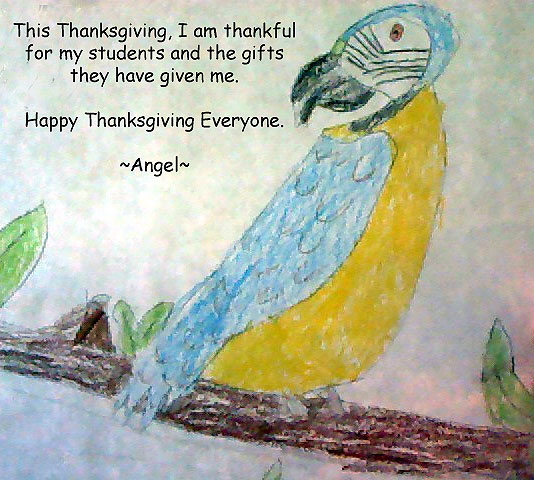 Happy Thanksgiving--Student Artwork Gift
