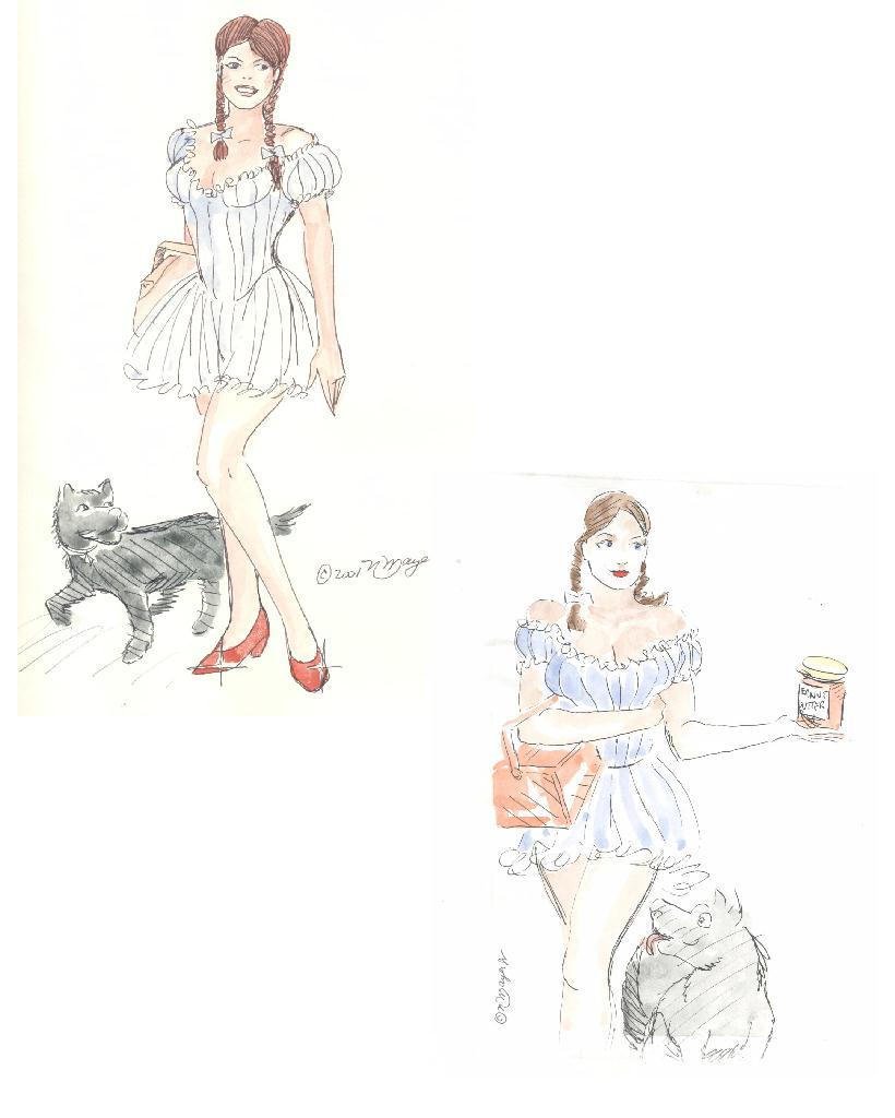 Wooz - early concept ideas for Dorthy and Toto