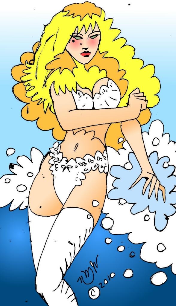 10tb137c - Girl splashing in water