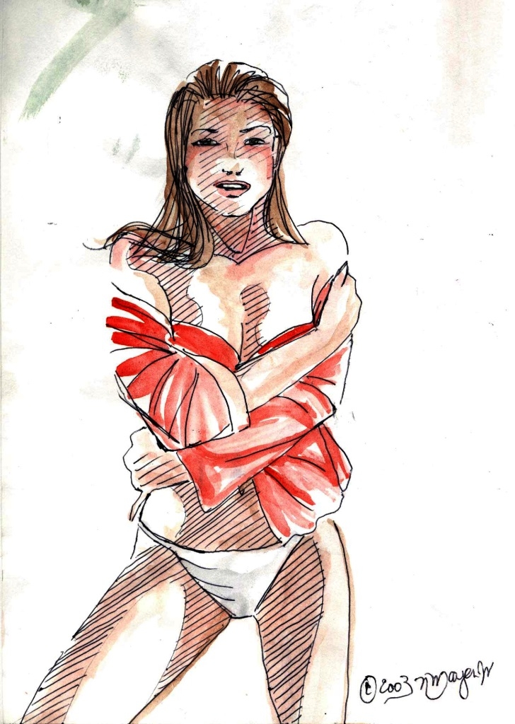 13tb061 - lady in red