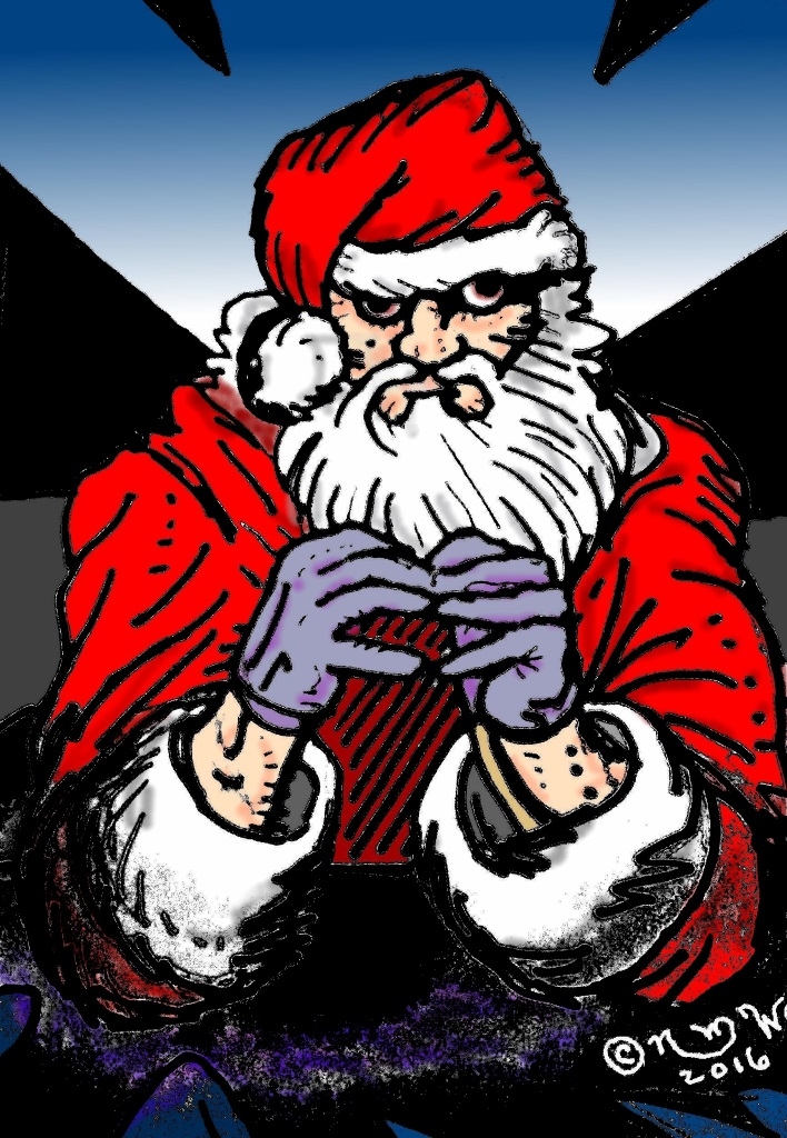 16tb2xx1 - Santa Reflecting Upon the Naughty list