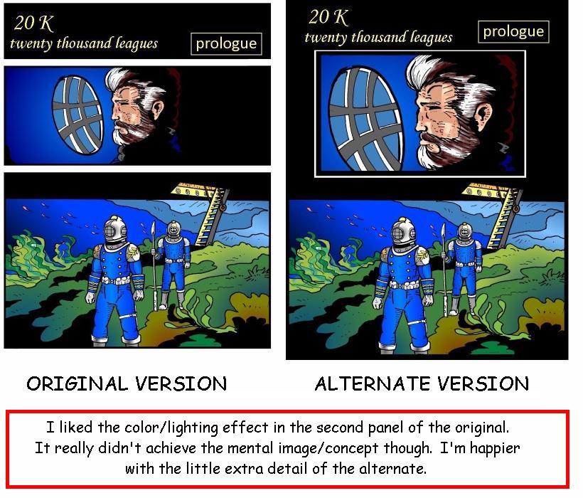 20 K - prologue - page 01 comparison of two versions