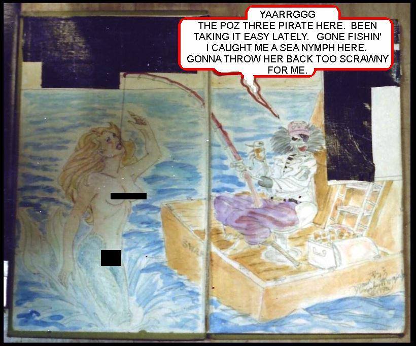 Poz 3 pirate gone fishing - from a old submarine log book