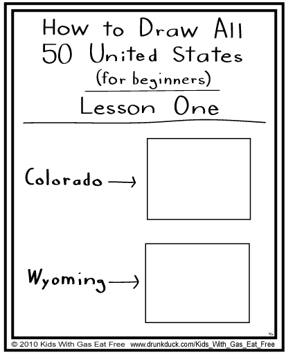 Kids With Gas Eat Free #46- How to Draw the United States.