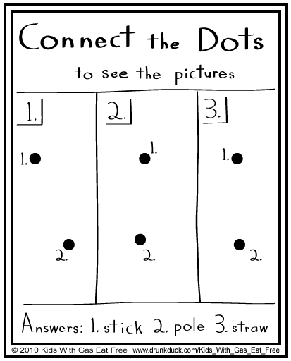 Kids With Gas Eat Free #56- Activity Book Part 2: Connect the Dots.