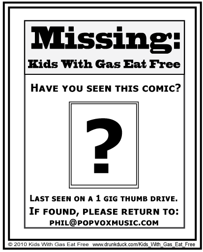 Kids With Gas Eat Free #68- Missing.