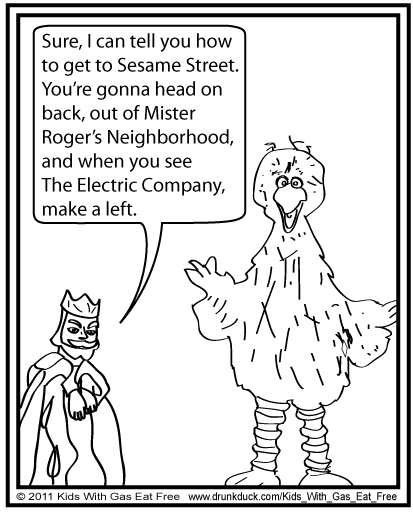 Kids With Gas Eat Free #210-  Can You Tell Me How to Get to Sesame Street?