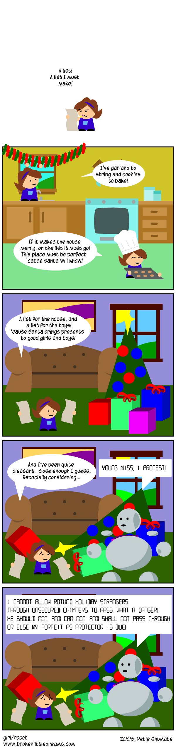 67:  A girl/robot Christmas 1