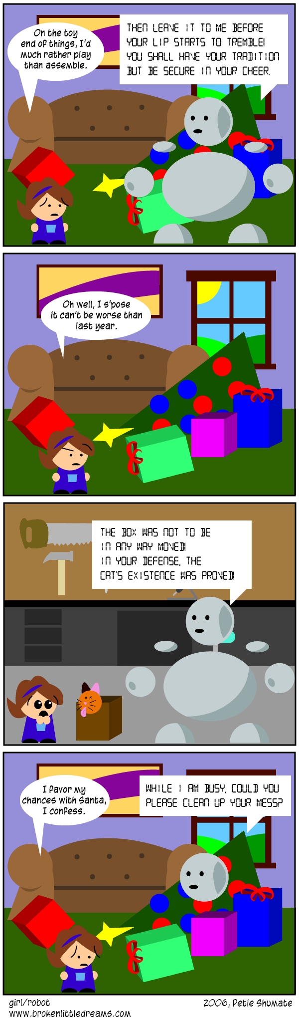 69:  A girl/robot Christmas 3