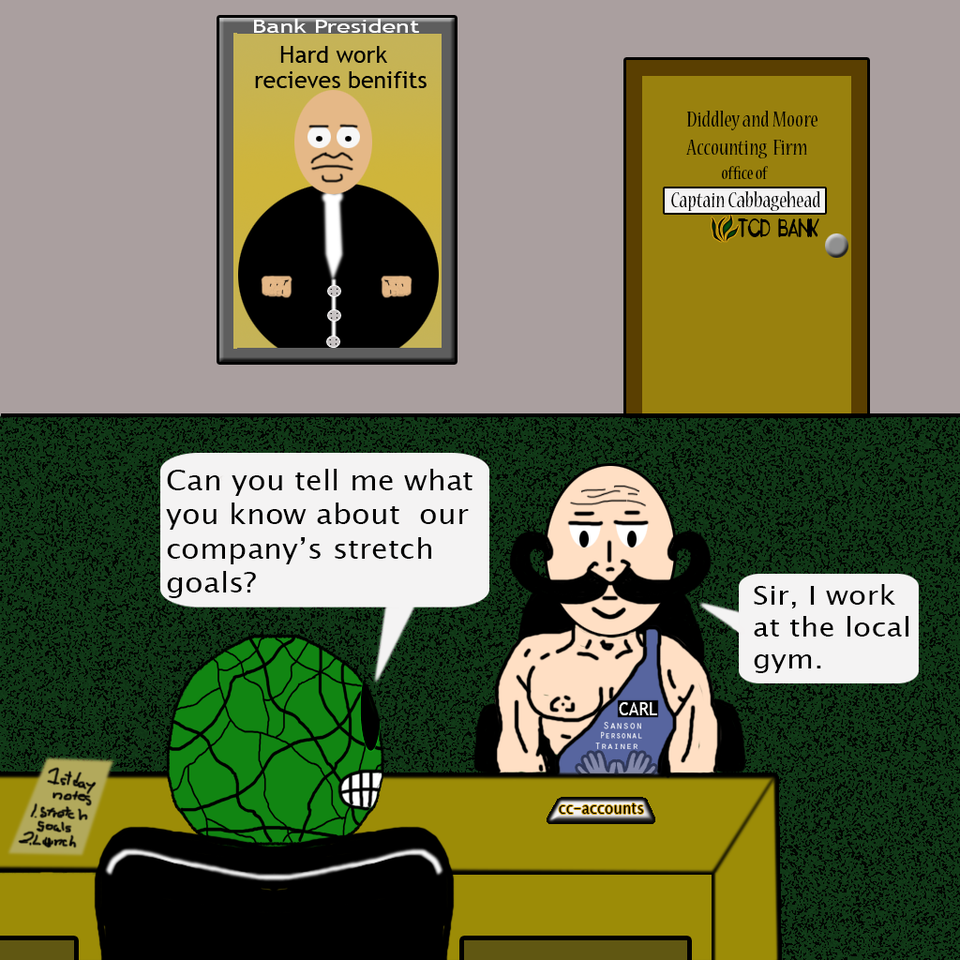 At Work with Captain Cabbagehead-Accountant