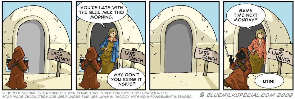Blue milk delivery...