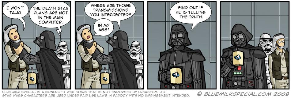 Talk back to Darth Vader and you'll be sorry