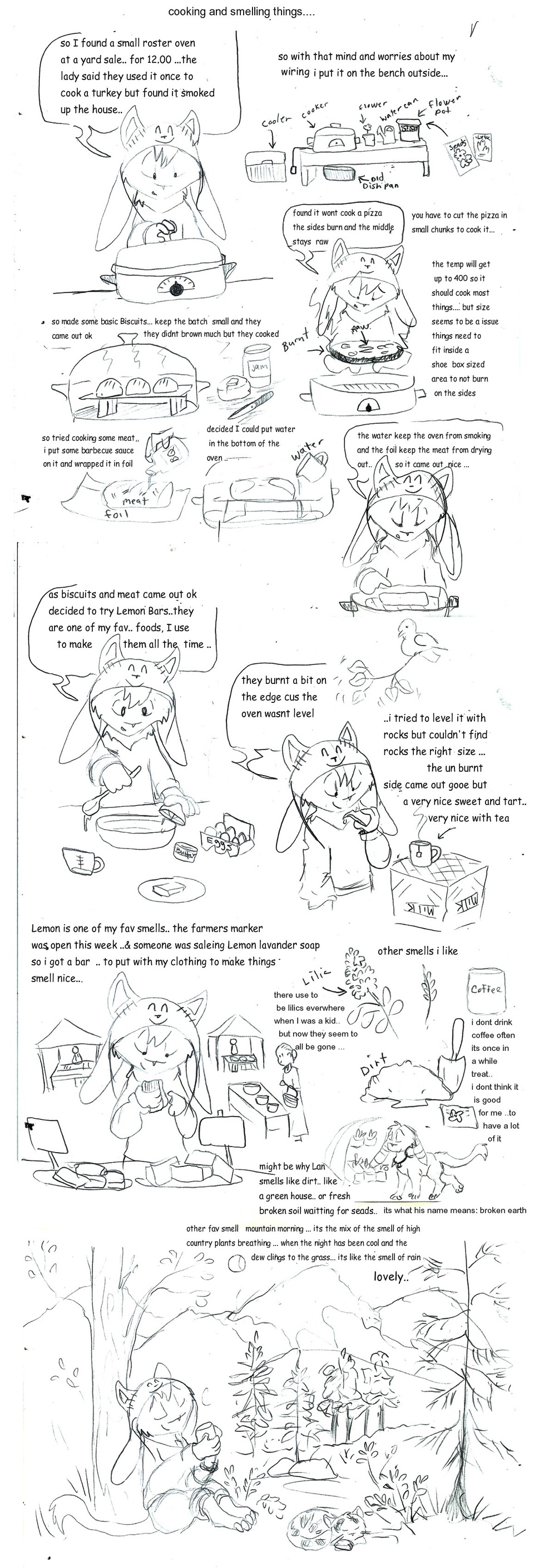 cooking and smelling things 