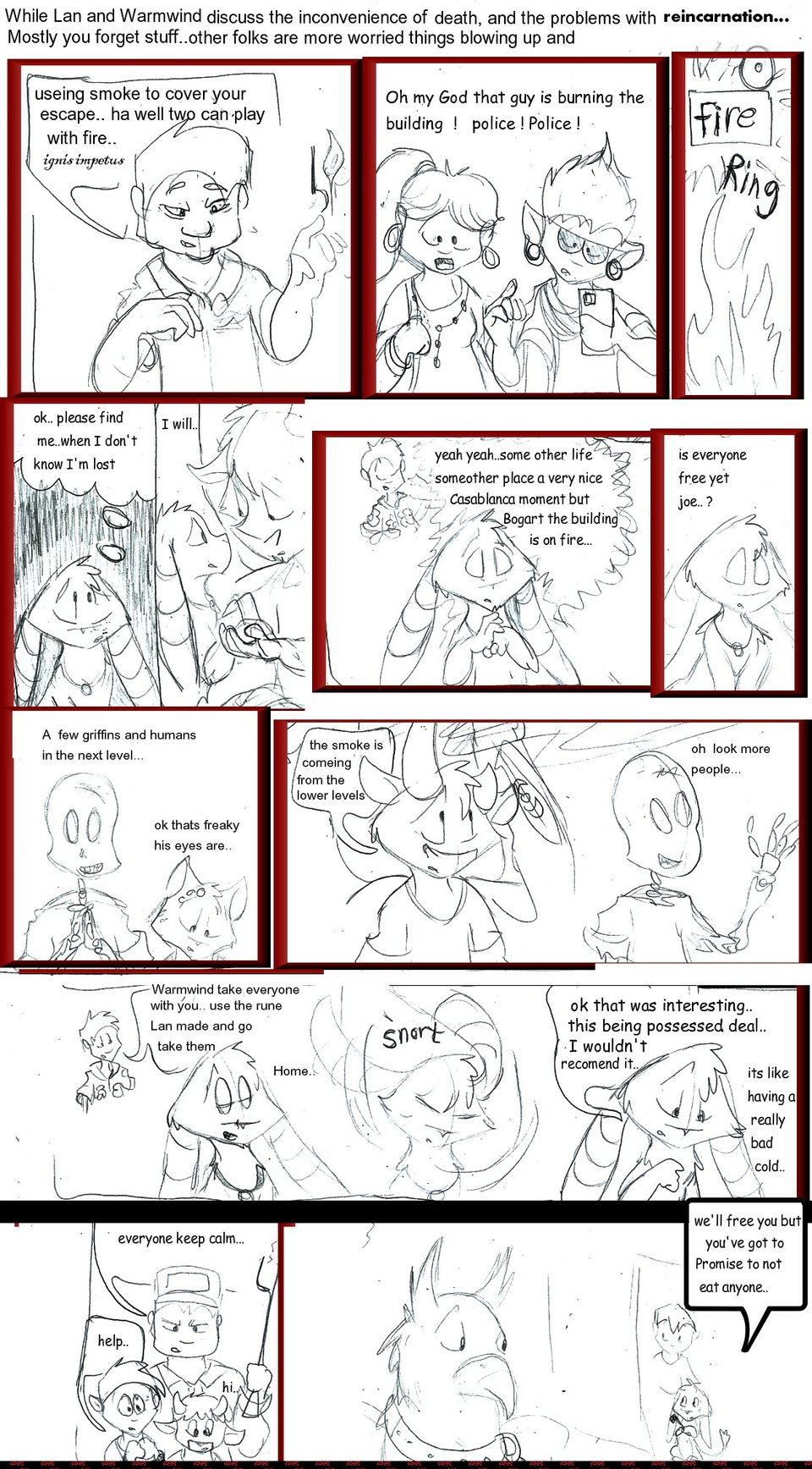 the building is on fire 