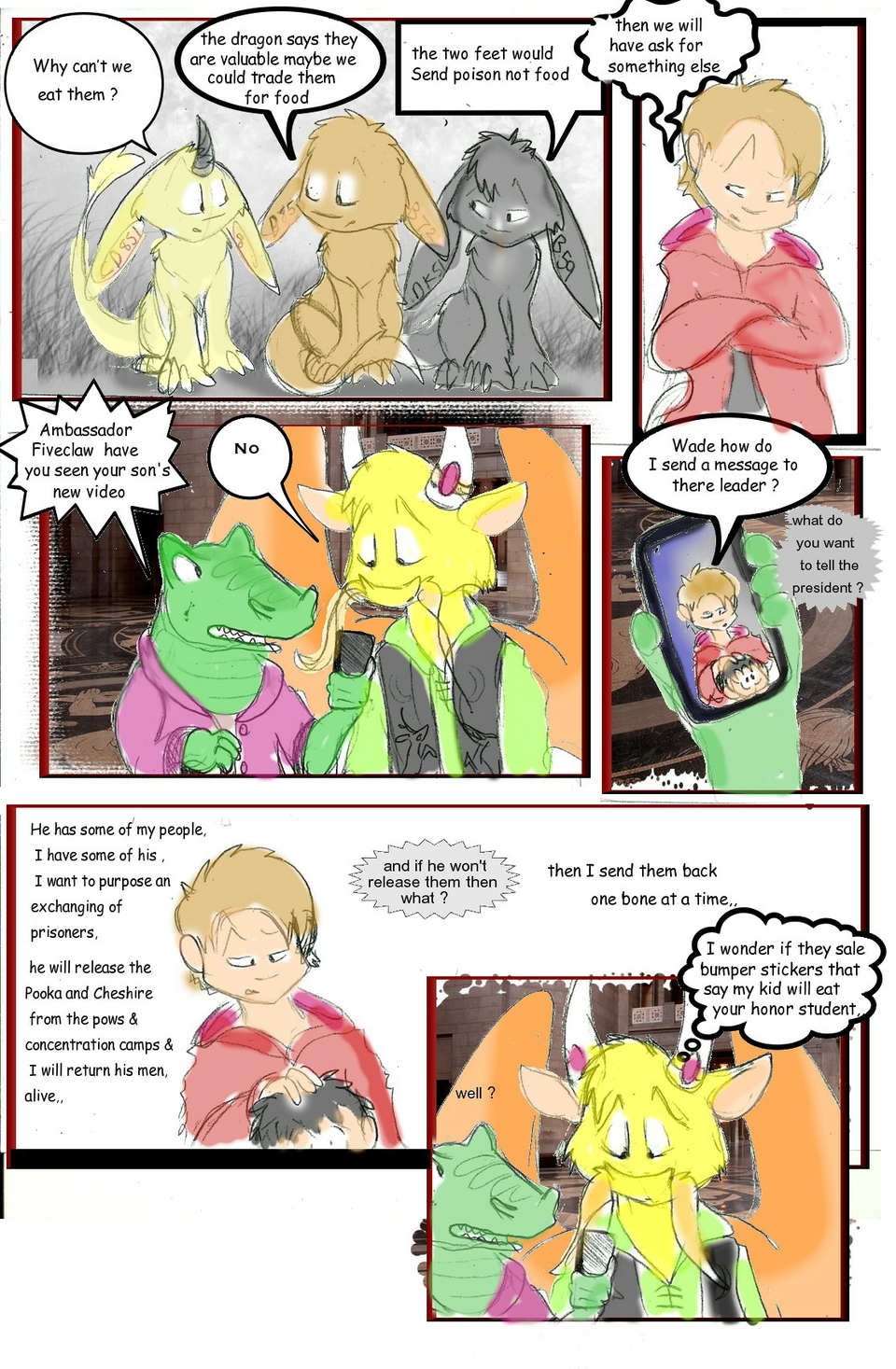 demands and bumper stickers 