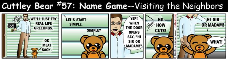 57--Cuttley Bear: Name Game 8--Monday through Thursday