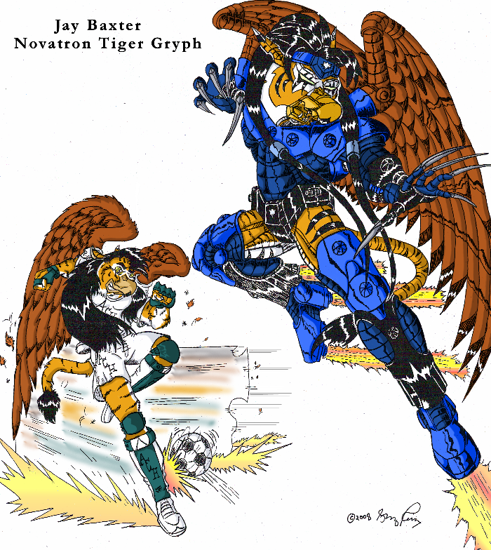 Character design for Jay/Novatron Tiger Gryph