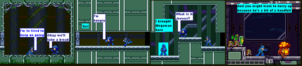 Megaman + Robots he thinks are Evil = Explosions