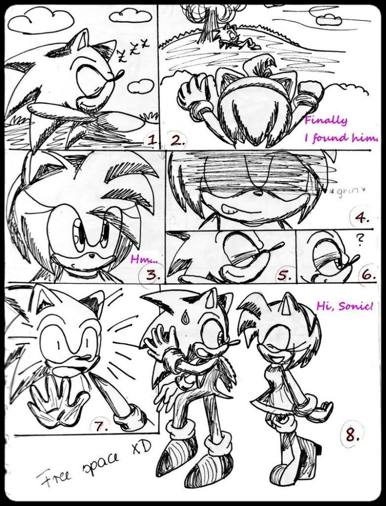 Sonic and Amy Comic page 1