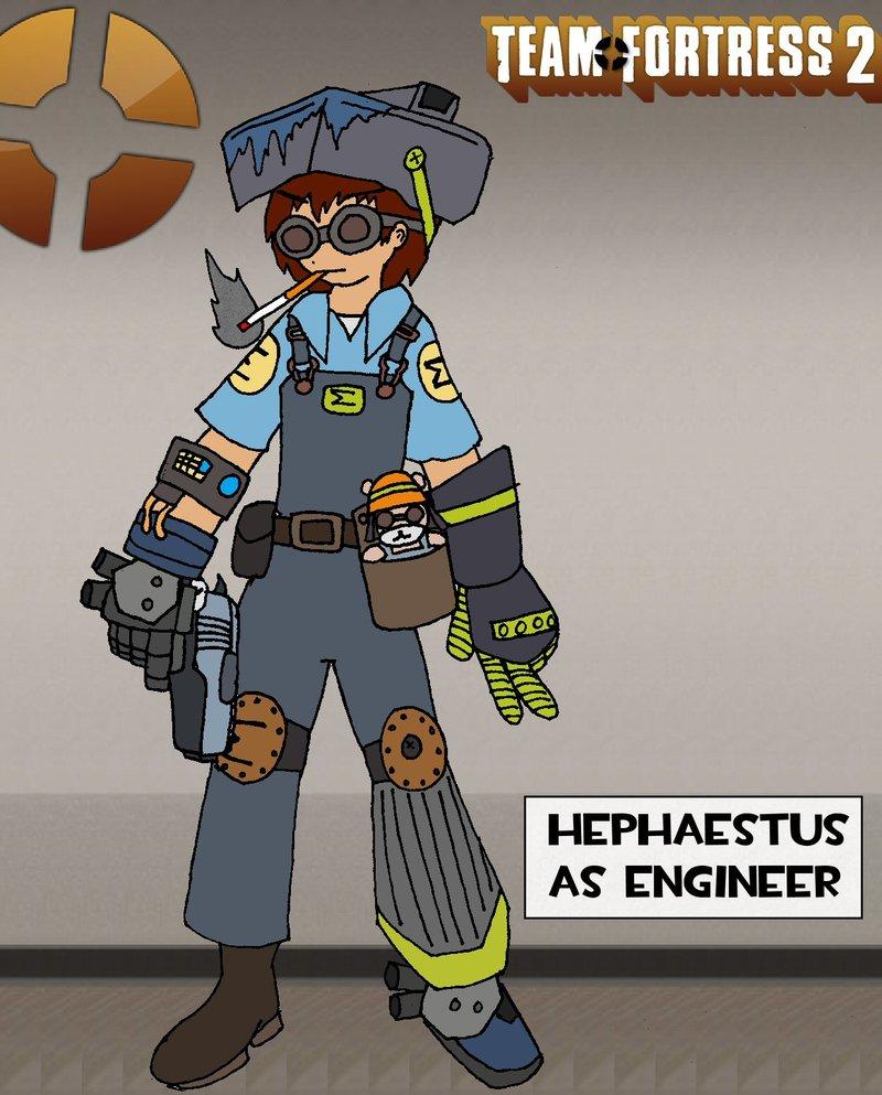 Hephaestus as TF2 Engineer